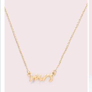 Kate Spade  “Mrs” Necklace